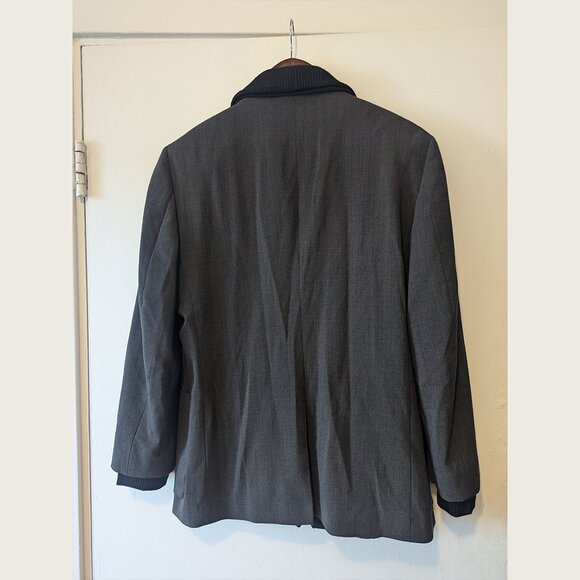 PHILIPPE DUBUC - Ribbed shawl collar jacket - Sz 02 - Picture 5 of 10